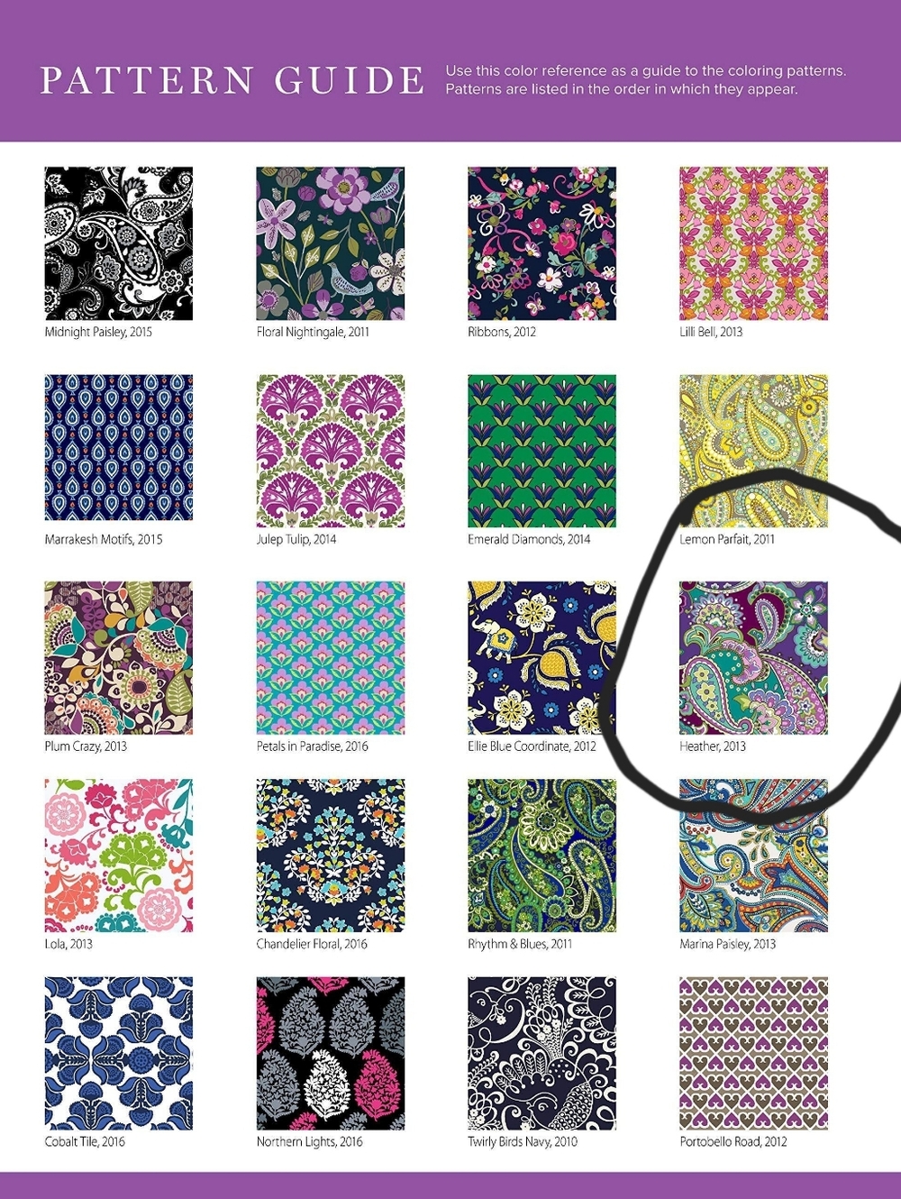 Vera Bradley Campus Backpack Quilted Bookbag Purple Heather Paisley - Picture 6 of 6